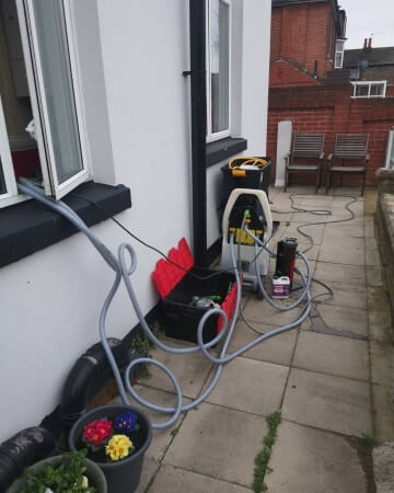 power flushing a central heating system